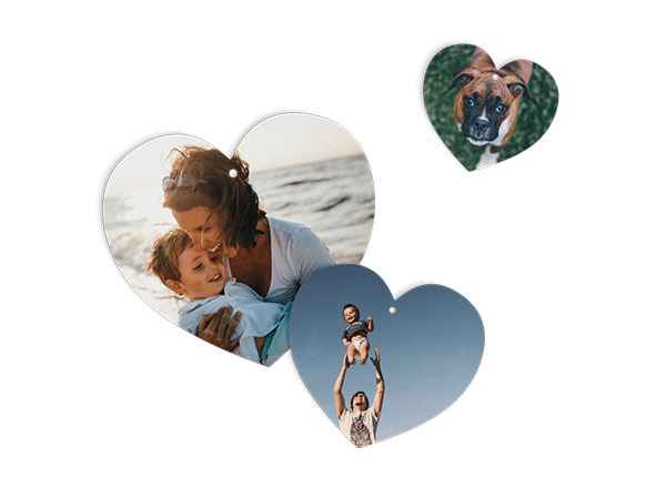 Personalised Wooden Heart with your own photos and images