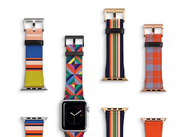 Personalised Vegan Leather Apple watch straps with your design