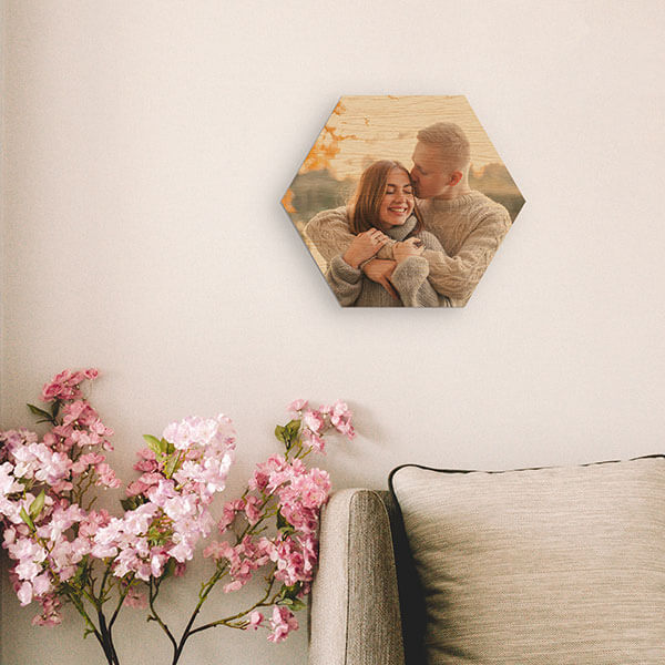 Personalised wooden wall art with your own images